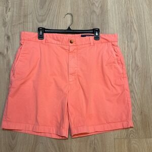 Vineyard Vines Shorts Men 38 Pink Stretch Breaker Chino Flat Front Summer Golf‎